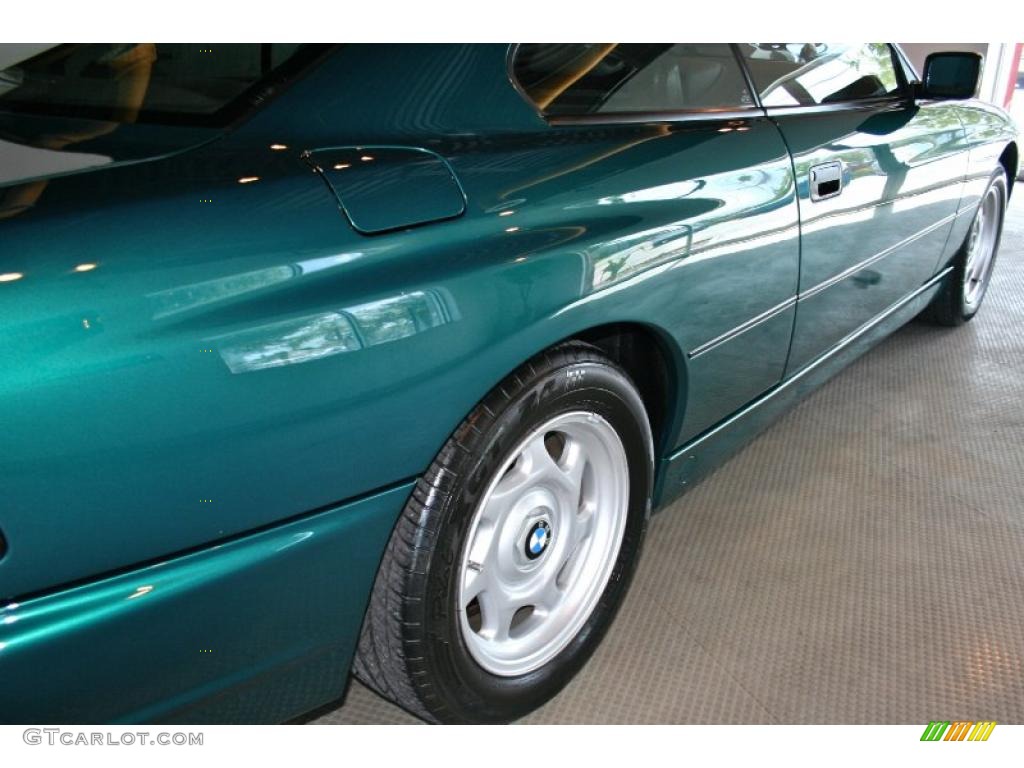 1991 8 Series 850i Coupe - Laguna Green Metallic / Beige photo #14