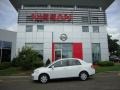 2008 Fresh Powder White Nissan Versa 1.8 S Sedan  photo #3