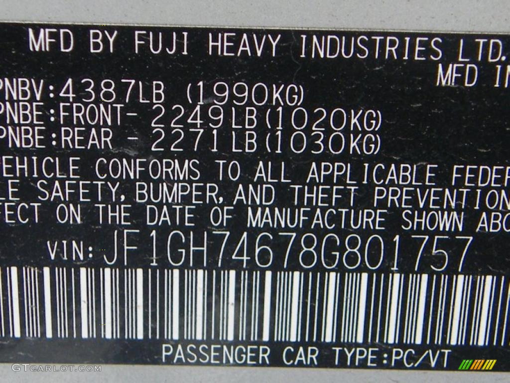 2008 Impreza WRX Wagon - Spark Silver Metallic / Carbon Black photo #30