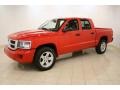 2008 Flame Red Dodge Dakota Big Horn Crew Cab 4x4  photo #3