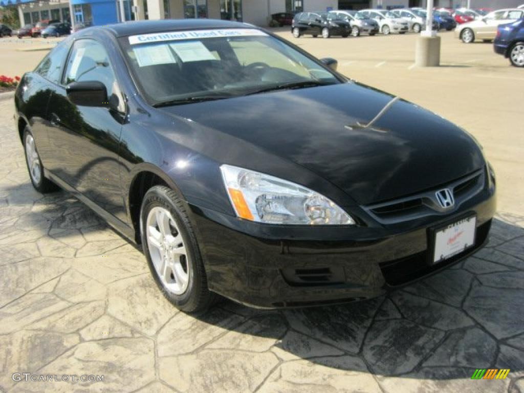 2007 Accord EX Coupe - Nighthawk Black Pearl / Black photo #3