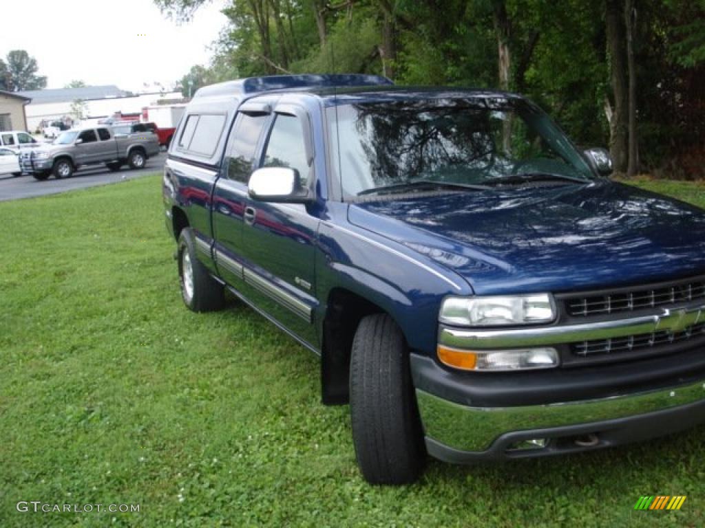 2000 Silverado 1500 LS Extended Cab 4x4 - Indigo Blue Metallic / Graphite photo #3