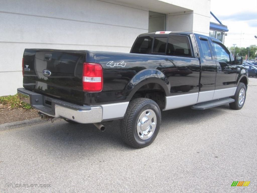 2004 F150 XLT SuperCab 4x4 - Black / Medium/Dark Flint photo #3