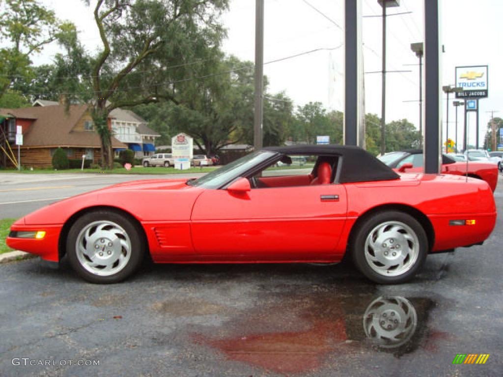 1995 Corvette Convertible - Torch Red / Red photo #2