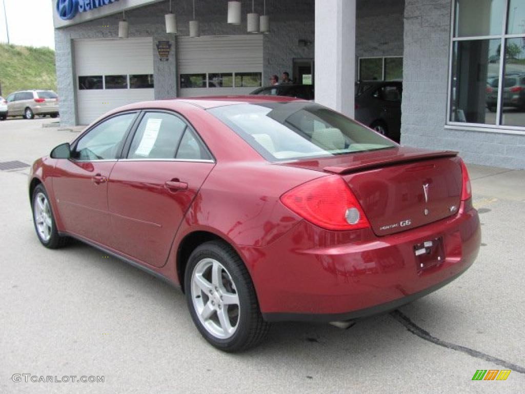 2009 G6 V6 Sedan - Performance Red Metallic / Light Taupe photo #5