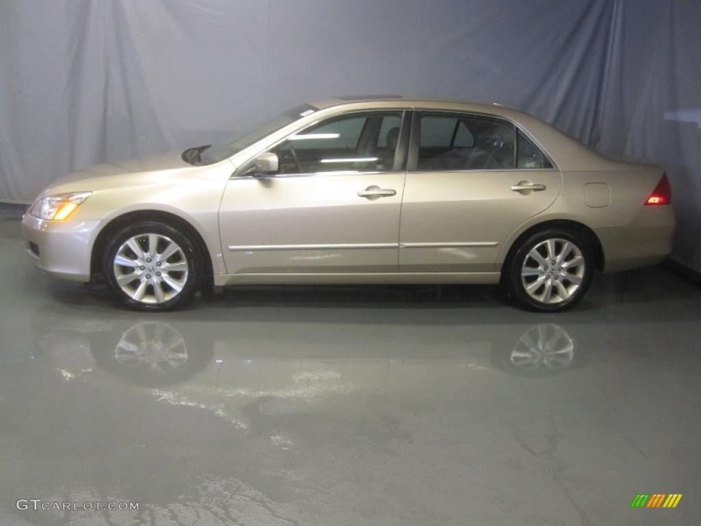 2007 Accord EX-L V6 Sedan - Desert Mist Metallic / Ivory photo #2