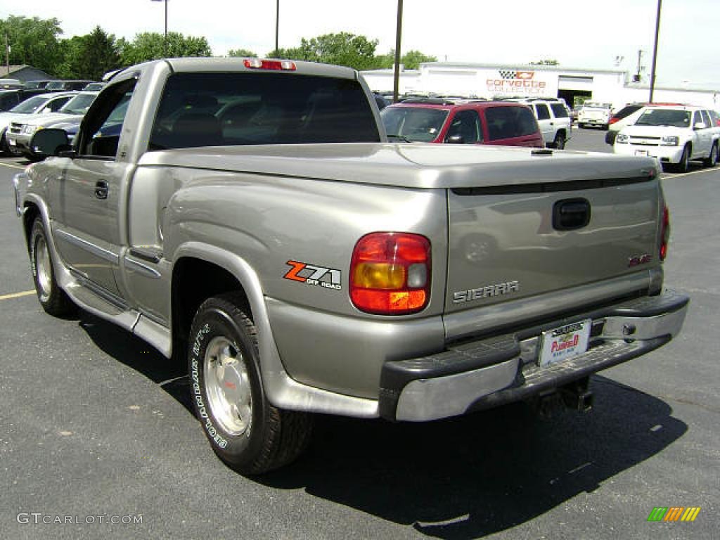 2002 Sierra 1500 Regular Cab 4x4 - Pewter Metallic / Graphite photo #6