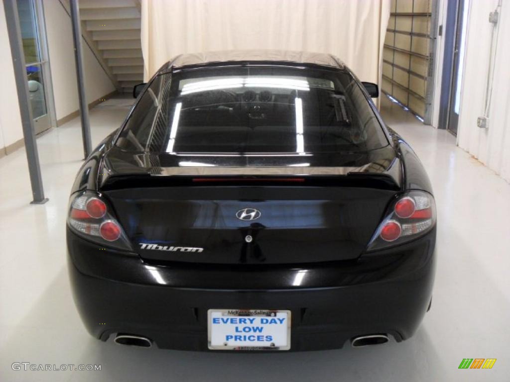 2008 Tiburon GS - Black Pearl / GS Black Cloth photo #3