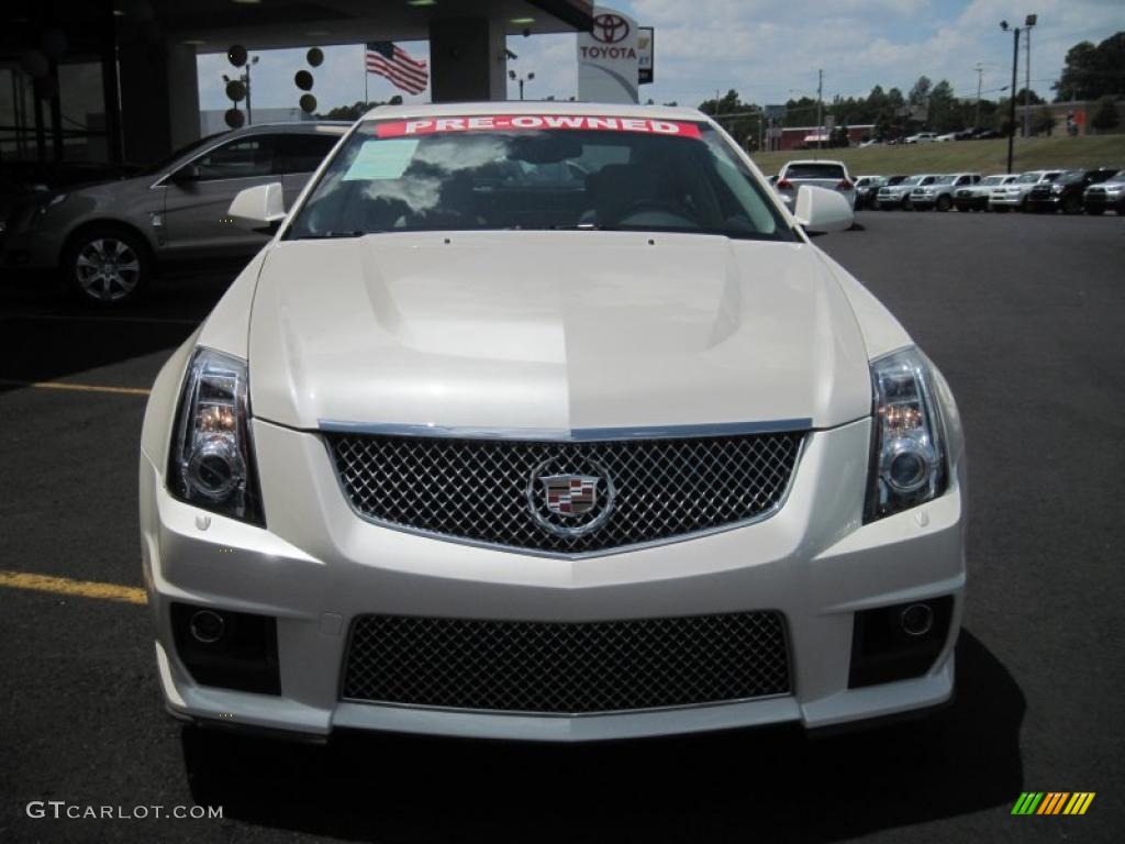 2009 CTS -V Sedan - White Diamond Tri-Coat / Light Titanium/Ebony photo #7