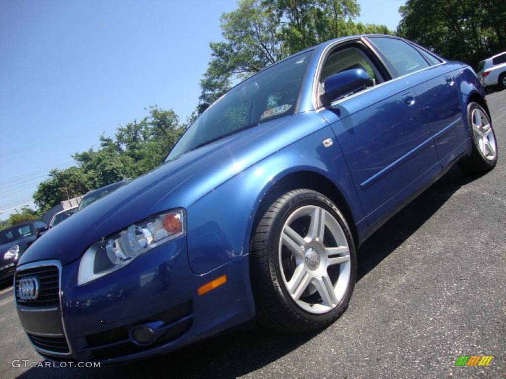 2006 A4 2.0T quattro Sedan - Ocean Blue Pearl Effect / Platinum photo #1