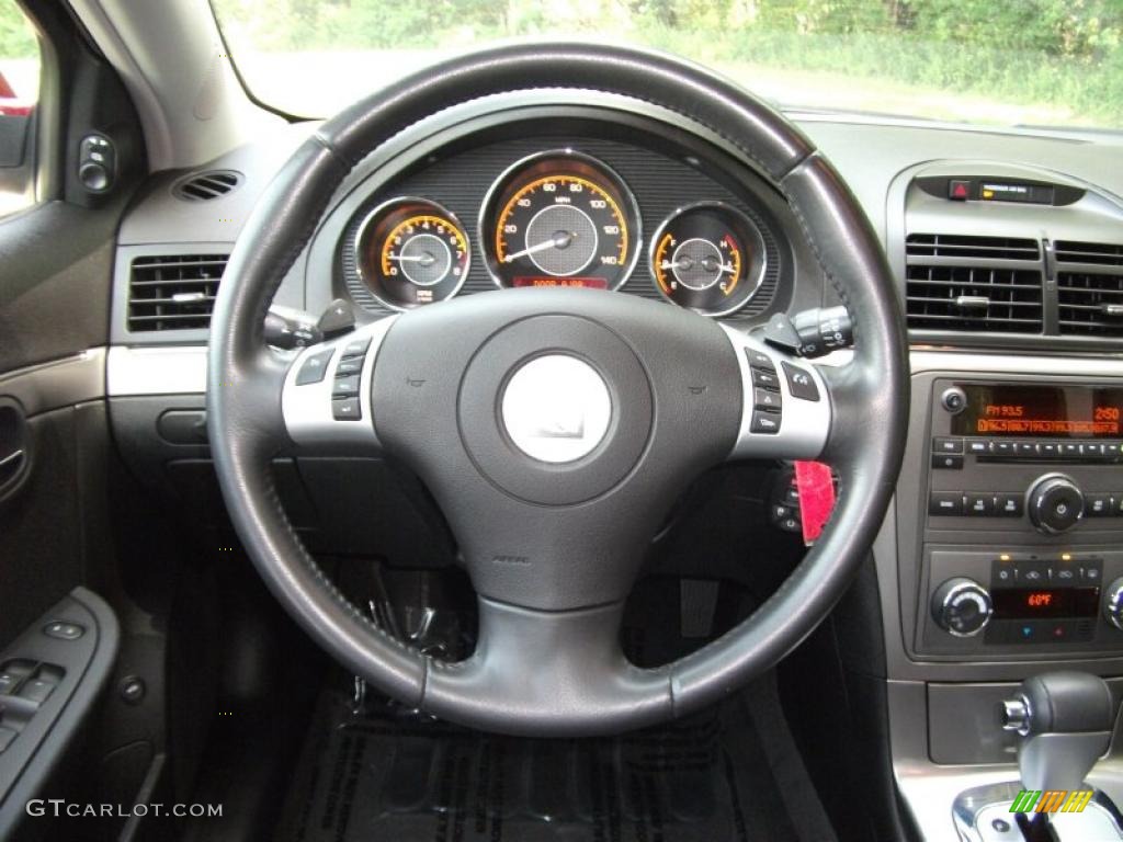 2009 Aura XR V6 - Red Jewel Tintcoat / Black photo #6