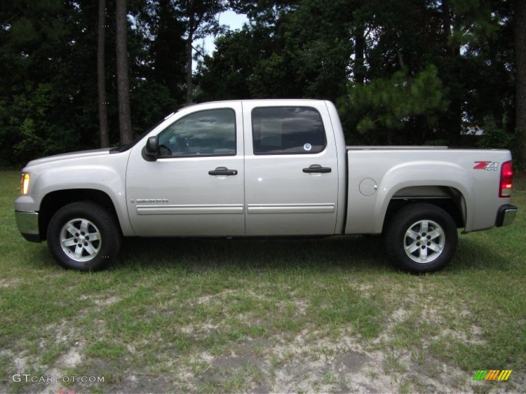 2009 Sierra 1500 SLE Crew Cab 4x4 - Silver Birch Metallic / Ebony photo #1