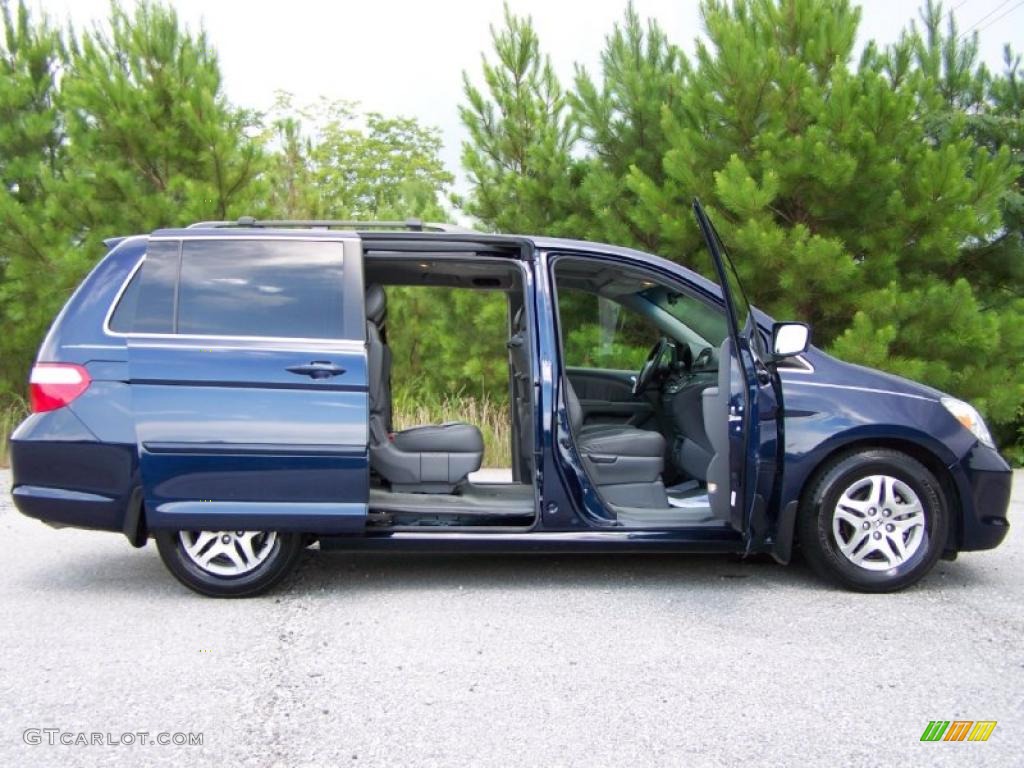 2005 Odyssey EX-L - Midnight Blue Pearl / Gray photo #13