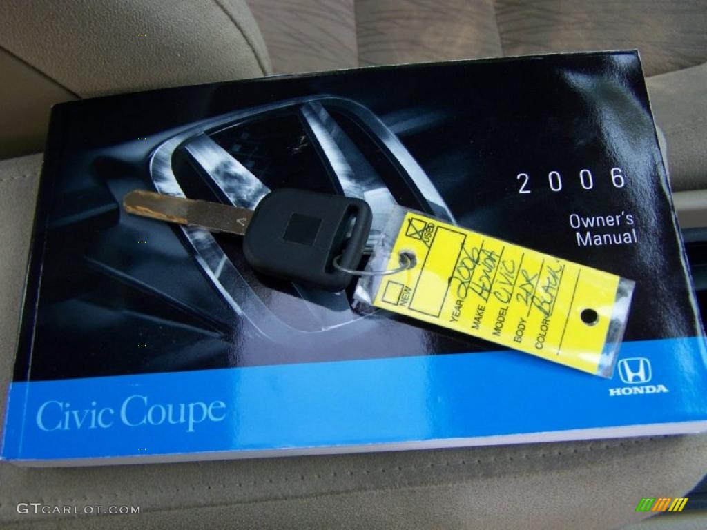 2006 Civic EX Coupe - Nighthawk Black Pearl / Ivory photo #32