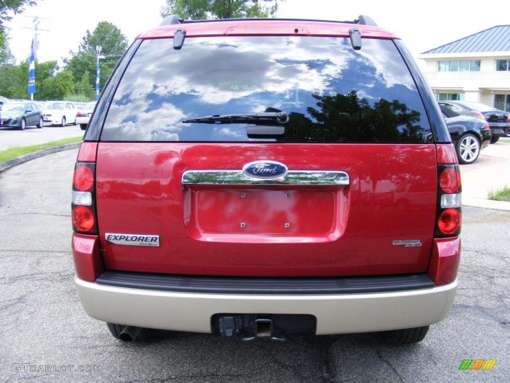 2006 Explorer Eddie Bauer 4x4 - Redfire Metallic / Camel photo #4