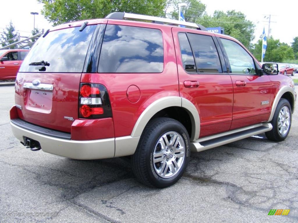 2006 Explorer Eddie Bauer 4x4 - Redfire Metallic / Camel photo #5