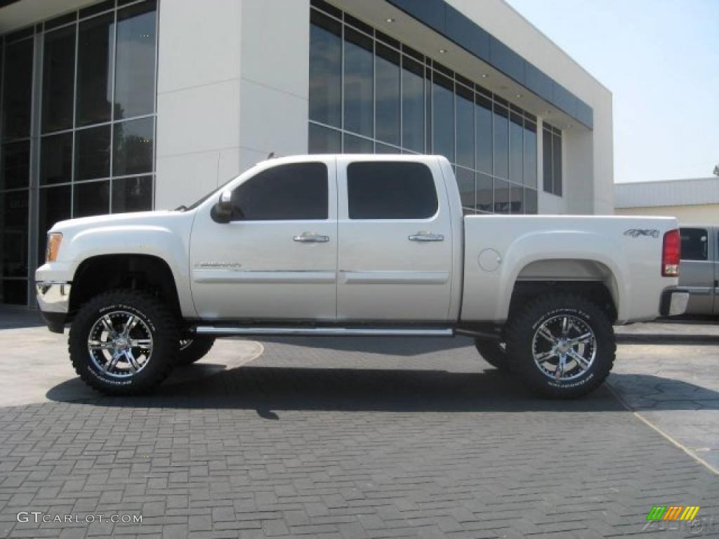 2010 Sierra 1500 SLT Crew Cab 4x4 - White Diamond Tricoat / Ebony photo #7