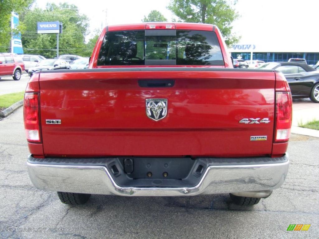 2009 Ram 1500 SLT Quad Cab 4x4 - Inferno Red Crystal Pearl / Dark Slate/Medium Graystone photo #4