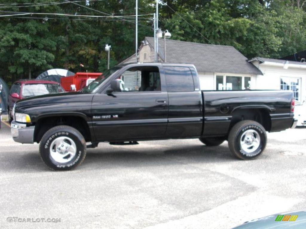 1999 Ram 1500 SLT Extended Cab 4x4 - Black / Agate Black photo #4