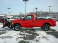 Red 2001 Ford F250 Super Duty XL Regular Cab 4x4