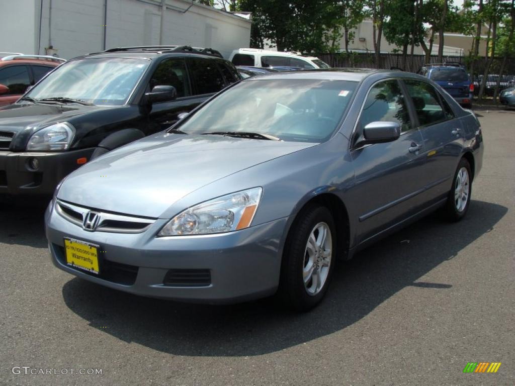 2007 Accord EX-L Sedan - Cool Blue Metallic / Gray photo #1