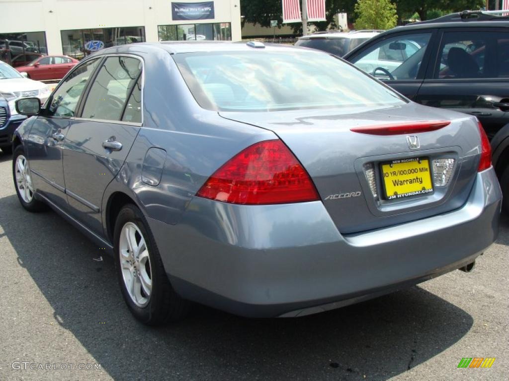 2007 Accord EX-L Sedan - Cool Blue Metallic / Gray photo #5