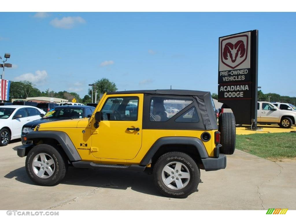 2008 Wrangler X 4x4 - Detonator Yellow / Dark Slate Gray/Medium Slate Gray photo #2