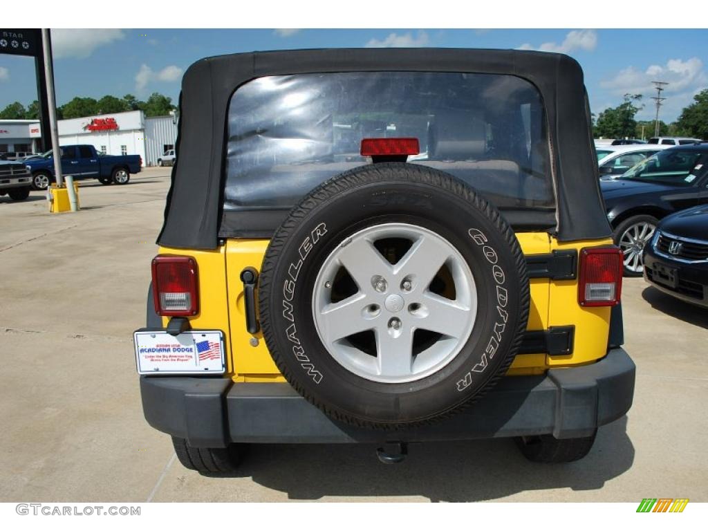 2008 Wrangler X 4x4 - Detonator Yellow / Dark Slate Gray/Medium Slate Gray photo #4