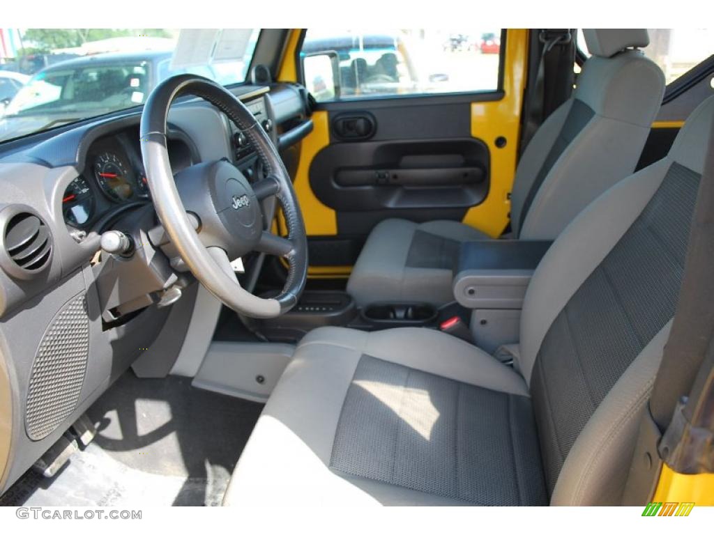 2008 Wrangler X 4x4 - Detonator Yellow / Dark Slate Gray/Medium Slate Gray photo #13