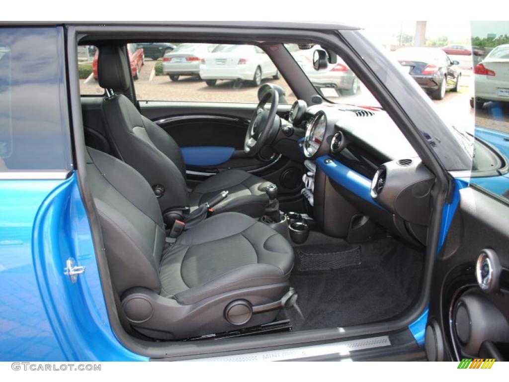 Black Leather Interior 2009 Mini Cooper S Hardtop Photo #33362677