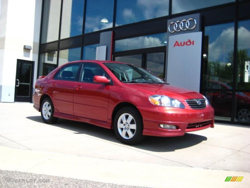 2006 Corolla S - Impulse Red Pearl / Dark Charcoal photo #1