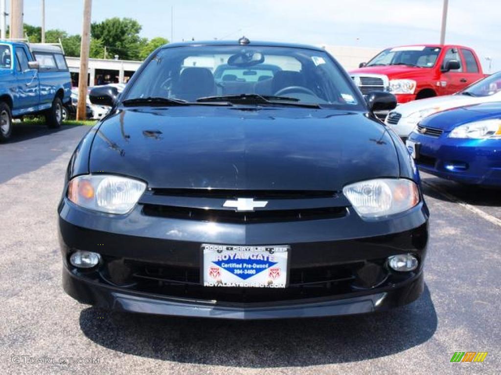 2003 Cavalier LS Sport Coupe - Black / Graphite Gray photo #8