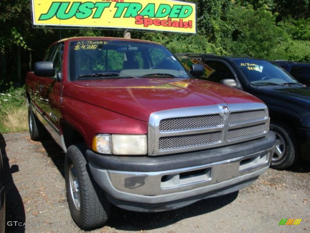 1996 Ram 1500 ST Extended Cab 4x4 - Claret Red Pearl / Tan photo #1