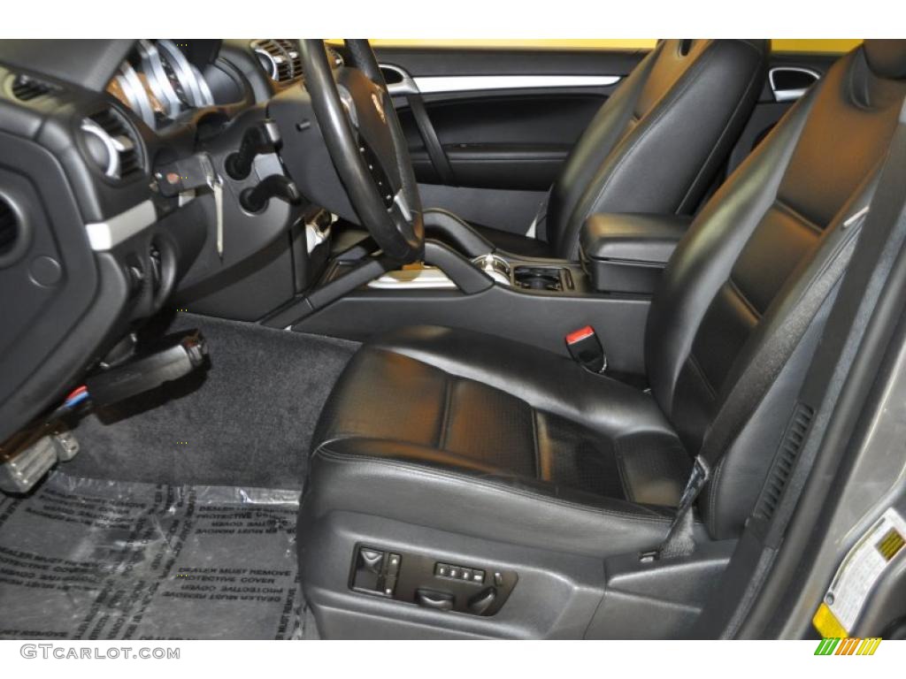 Black Full Leather Interior 2008 Porsche Cayenne Turbo Photo #33372789