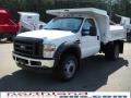 Oxford White - F450 Super Duty Regular Cab 4x4 Chassis Dump Truck Photo No. 2