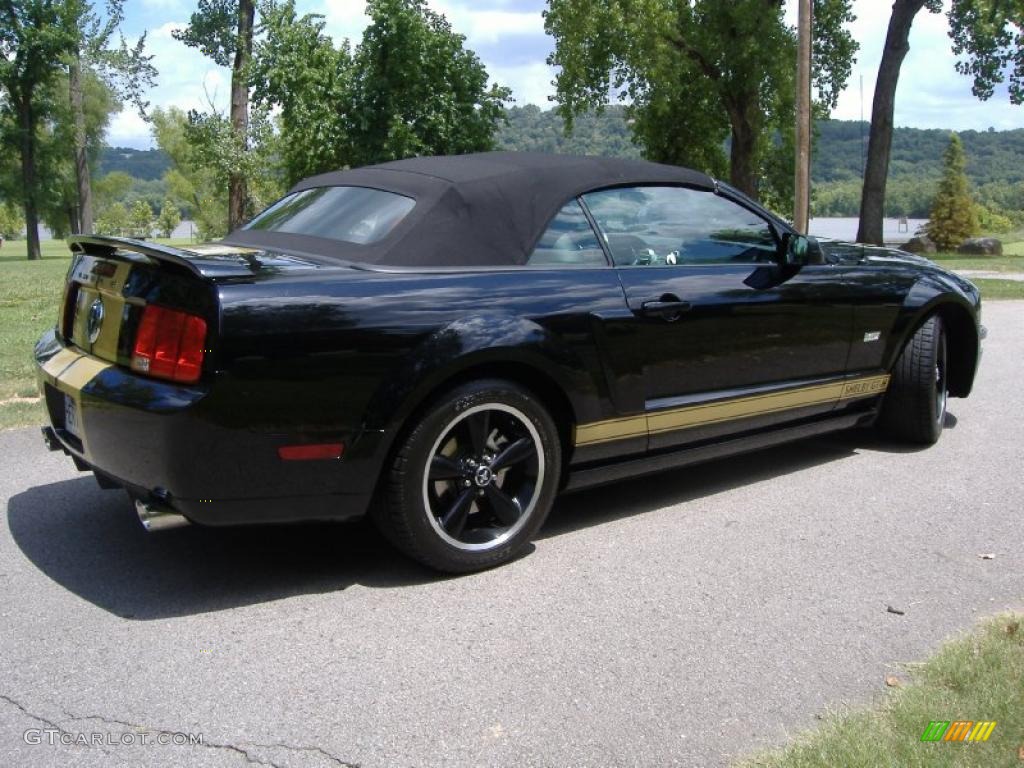 2007 Mustang Shelby GT-H Convertible - Black/Gold Stripe / Dark Charcoal photo #3