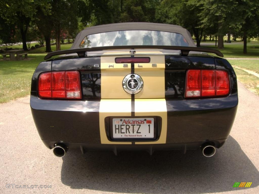 2007 Mustang Shelby GT-H Convertible - Black/Gold Stripe / Dark Charcoal photo #4