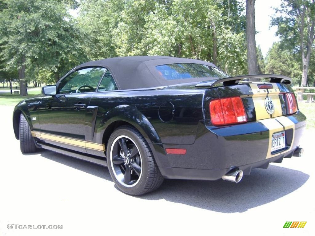 2007 Mustang Shelby GT-H Convertible - Black/Gold Stripe / Dark Charcoal photo #5