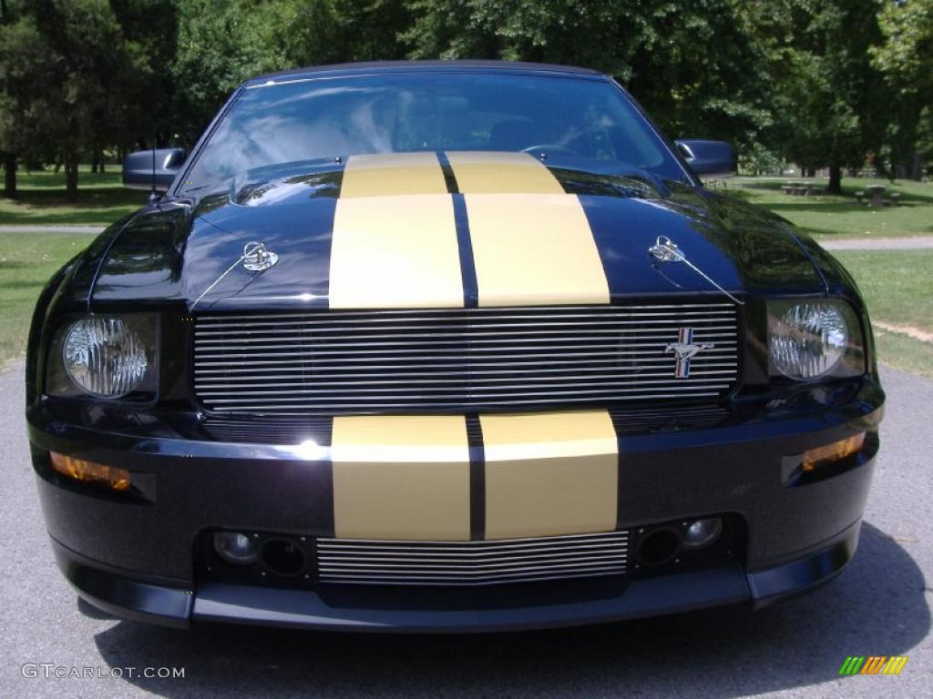 2007 Mustang Shelby GT-H Convertible - Black/Gold Stripe / Dark Charcoal photo #8