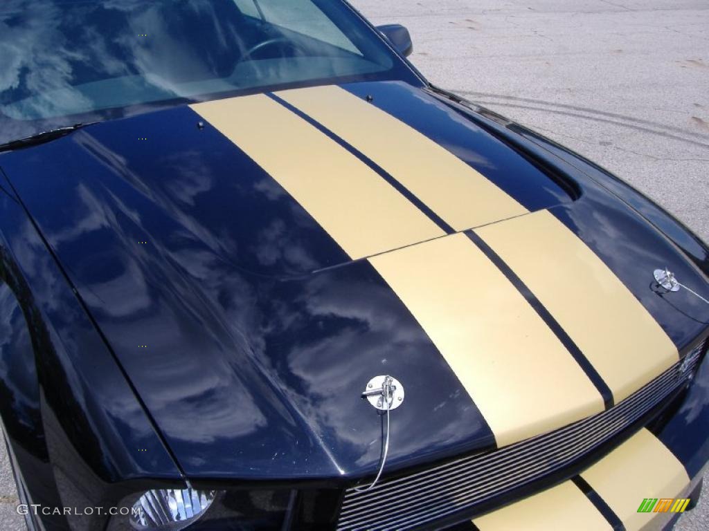 2007 Mustang Shelby GT-H Convertible - Black/Gold Stripe / Dark Charcoal photo #13