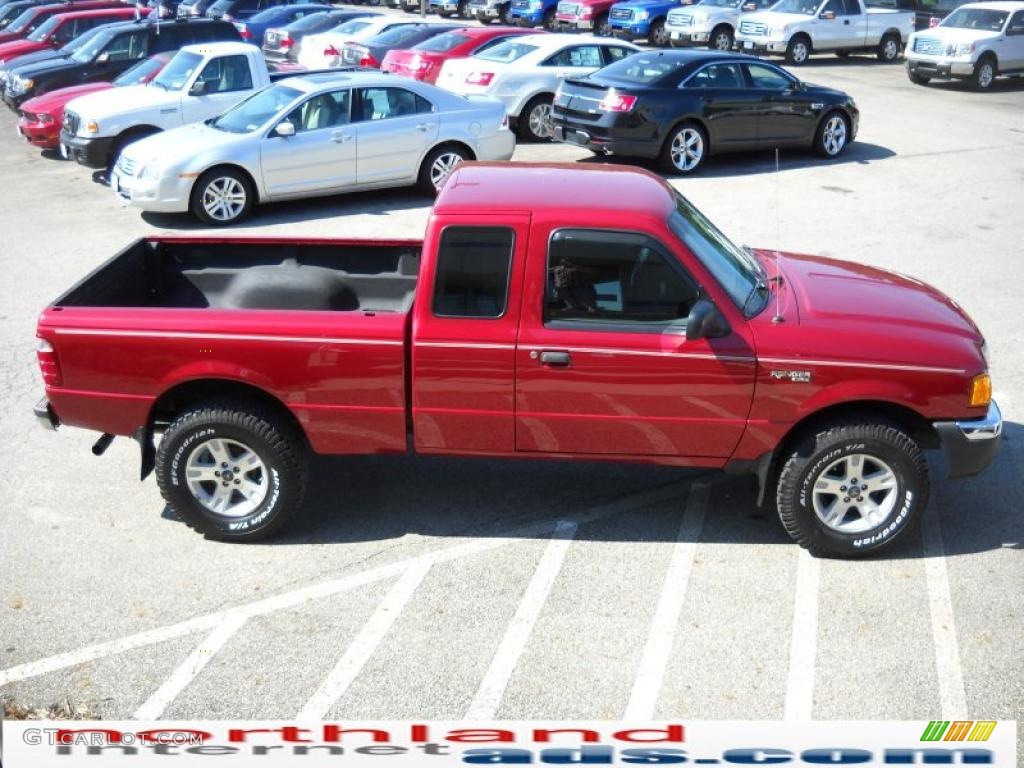 2004 Ranger XLT SuperCab 4x4 - Toreador Red Metallic / Medium Dark Flint photo #5