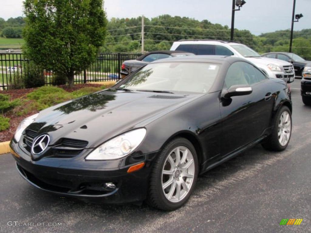 2008 SLK 350 Roadster - Black / Beige photo #1