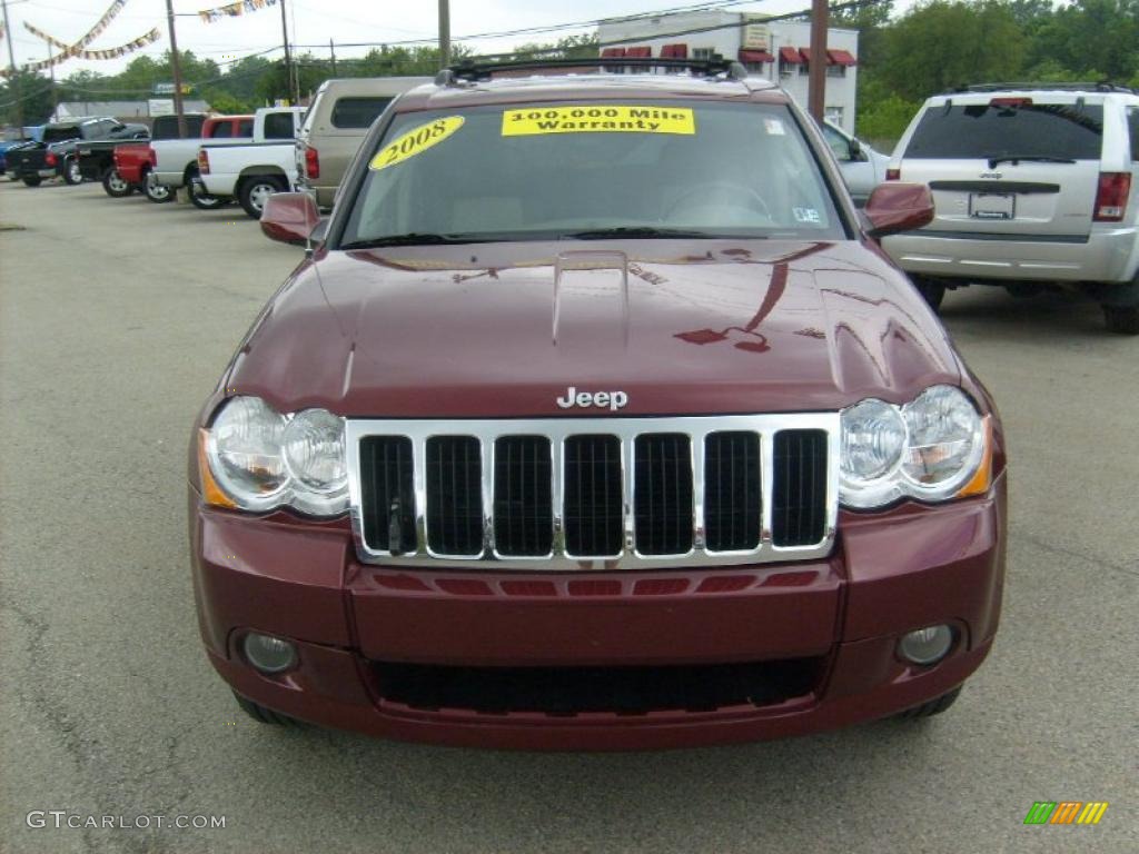 2008 Grand Cherokee Limited 4x4 - Red Rock Crystal Pearl / Dark Khaki/Light Graystone photo #8