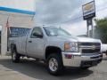 2010 Sheer Silver Metallic Chevrolet Silverado 2500HD LT Regular Cab 4x4  photo #3