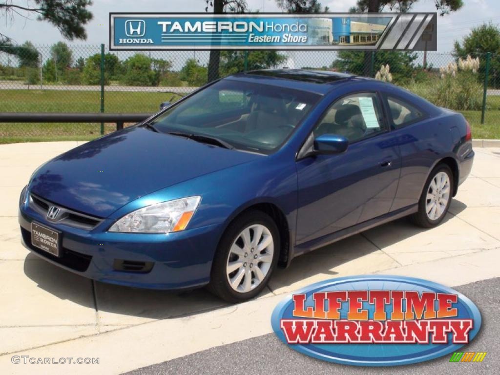 2006 Accord EX V6 Coupe - Sapphire Blue Pearl / Ivory photo #1