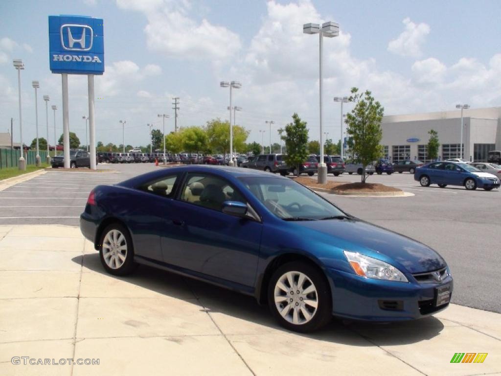 2006 Accord EX V6 Coupe - Sapphire Blue Pearl / Ivory photo #3
