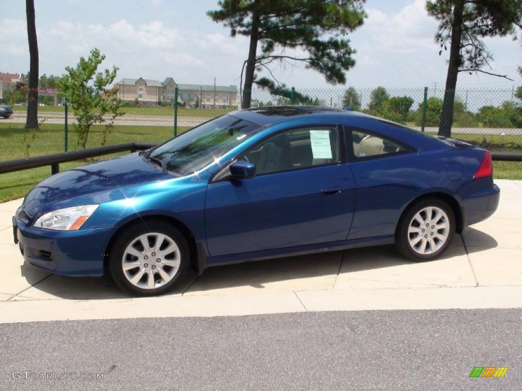 2006 Accord EX V6 Coupe - Sapphire Blue Pearl / Ivory photo #12