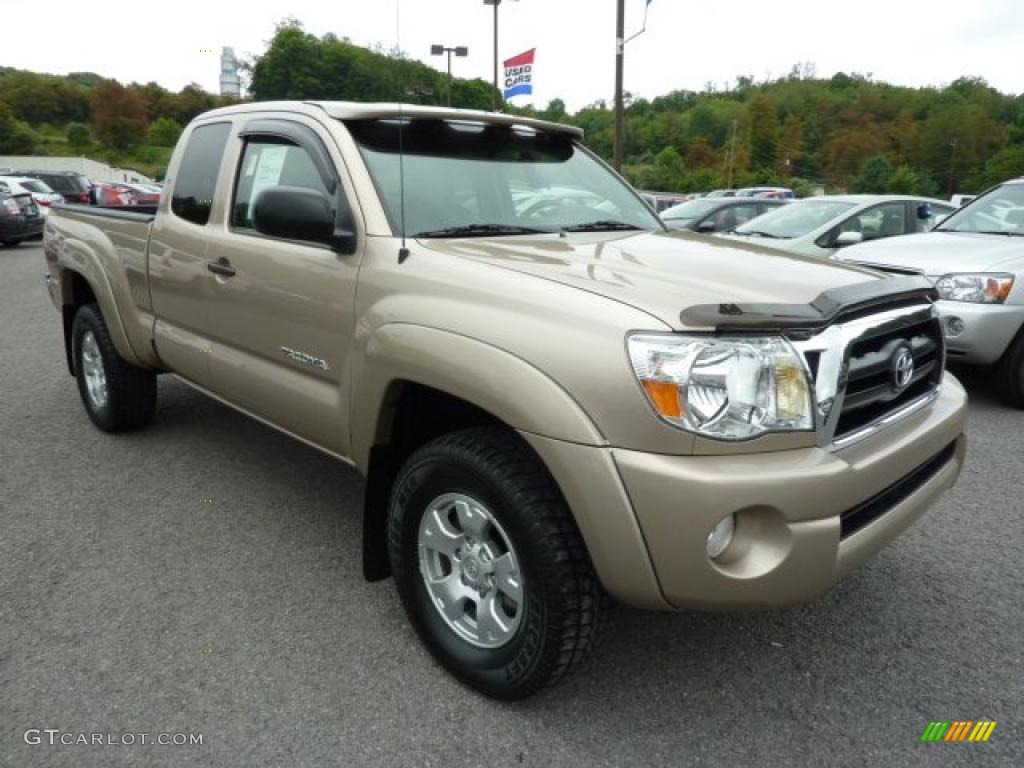 2006 Tacoma V6 TRD Access Cab 4x4 - Desert Sand Mica / Graphite Gray photo #1