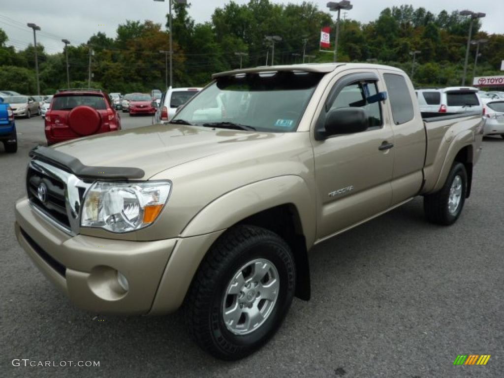 2006 Tacoma V6 TRD Access Cab 4x4 - Desert Sand Mica / Graphite Gray photo #3