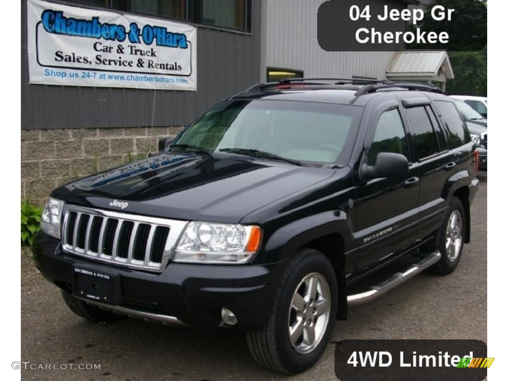 2004 Grand Cherokee Limited 4x4 - Brillant Black Crystal Pearl / Taupe photo #1